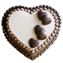 2kg Eggless Heart Chocolate Cake
